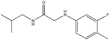 2-[(3-fluoro-4-methylphenyl)amino]-N-(2-methylpropyl)acetamide Structure