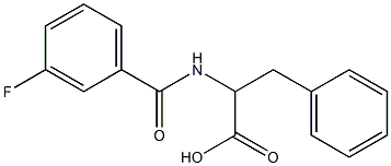 2-[(3-fluorobenzoyl)amino]-3-phenylpropanoic acid 结构式