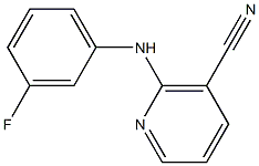 2-[(3-fluorophenyl)amino]nicotinonitrile 结构式