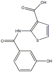 2-[(3-hydroxybenzoyl)amino]thiophene-3-carboxylic acid,,结构式