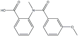 2-[(3-methoxybenzoyl)(methyl)amino]benzoic acid Struktur