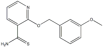 2-[(3-methoxybenzyl)oxy]pyridine-3-carbothioamide Struktur