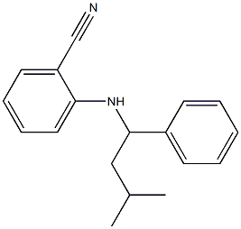 2-[(3-methyl-1-phenylbutyl)amino]benzonitrile Structure