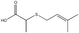 2-[(3-methylbut-2-enyl)thio]propanoic acid,,结构式