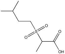 2-[(3-methylbutyl)sulfonyl]propanoic acid,,结构式