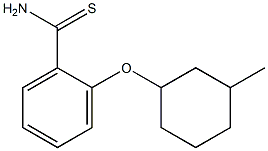 2-[(3-methylcyclohexyl)oxy]benzene-1-carbothioamide 化学構造式