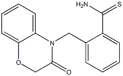 2-[(3-oxo-2,3-dihydro-4H-1,4-benzoxazin-4-yl)methyl]benzenecarbothioamide Struktur