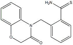 2-[(3-oxo-2,3-dihydro-4H-1,4-benzoxazin-4-yl)methyl]benzenecarbothioamide 化学構造式