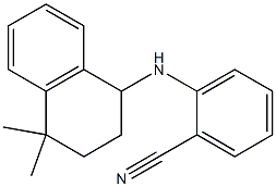 2-[(4,4-dimethyl-1,2,3,4-tetrahydronaphthalen-1-yl)amino]benzonitrile 结构式