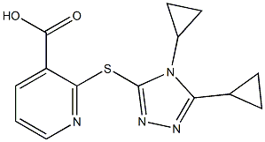  2-[(4,5-dicyclopropyl-4H-1,2,4-triazol-3-yl)sulfanyl]pyridine-3-carboxylic acid