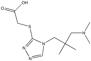 2-[(4-{2-[(dimethylamino)methyl]-2-methylpropyl}-4H-1,2,4-triazol-3-yl)sulfanyl]acetic acid 结构式