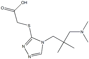 2-[(4-{2-[(dimethylamino)methyl]-2-methylpropyl}-4H-1,2,4-triazol-3-yl)sulfanyl]acetic acid Structure