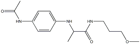 2-[(4-acetamidophenyl)amino]-N-(3-methoxypropyl)propanamide,,结构式