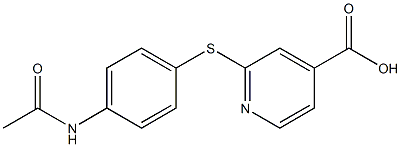 2-[(4-acetamidophenyl)sulfanyl]pyridine-4-carboxylic acid Structure