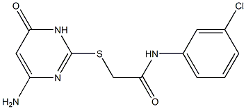 2-[(4-amino-6-oxo-1,6-dihydropyrimidin-2-yl)sulfanyl]-N-(3-chlorophenyl)acetamide Structure