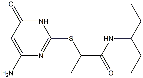 2-[(4-amino-6-oxo-1,6-dihydropyrimidin-2-yl)sulfanyl]-N-(pentan-3-yl)propanamide