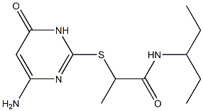 2-[(4-amino-6-oxo-1,6-dihydropyrimidin-2-yl)sulfanyl]-N-(pentan-3-yl)propanamide 结构式