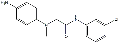 2-[(4-aminophenyl)(methyl)amino]-N-(3-chlorophenyl)acetamide,,结构式