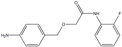 2-[(4-aminophenyl)methoxy]-N-(2-fluorophenyl)acetamide Struktur