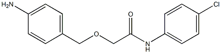 2-[(4-aminophenyl)methoxy]-N-(4-chlorophenyl)acetamide 化学構造式