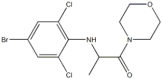 2-[(4-bromo-2,6-dichlorophenyl)amino]-1-(morpholin-4-yl)propan-1-one Structure