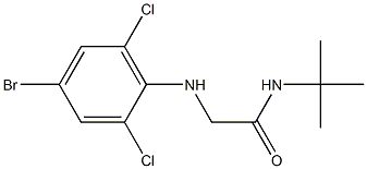 2-[(4-bromo-2,6-dichlorophenyl)amino]-N-tert-butylacetamide Struktur