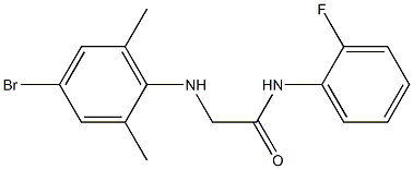 2-[(4-bromo-2,6-dimethylphenyl)amino]-N-(2-fluorophenyl)acetamide Structure
