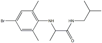 2-[(4-bromo-2,6-dimethylphenyl)amino]-N-(2-methylpropyl)propanamide Struktur