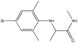 2-[(4-bromo-2,6-dimethylphenyl)amino]-N-methylpropanamide,,结构式