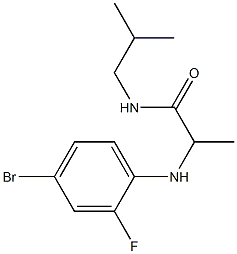 2-[(4-bromo-2-fluorophenyl)amino]-N-(2-methylpropyl)propanamide Structure