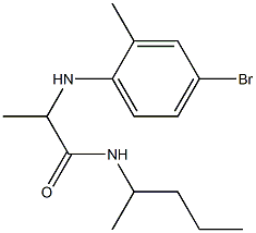 2-[(4-bromo-2-methylphenyl)amino]-N-(pentan-2-yl)propanamide Struktur