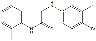 2-[(4-bromo-3-methylphenyl)amino]-N-(2-methylphenyl)acetamide,,结构式