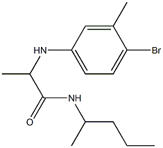 2-[(4-bromo-3-methylphenyl)amino]-N-(pentan-2-yl)propanamide 化学構造式