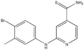2-[(4-bromo-3-methylphenyl)amino]pyridine-4-carbothioamide,,结构式
