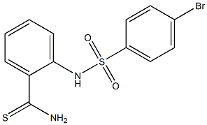 2-[(4-bromobenzene)sulfonamido]benzene-1-carbothioamide Struktur