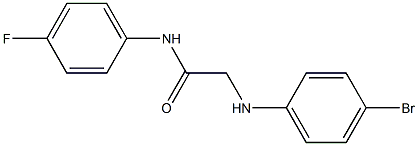 2-[(4-bromophenyl)amino]-N-(4-fluorophenyl)acetamide,,结构式
