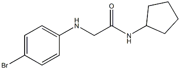 2-[(4-bromophenyl)amino]-N-cyclopentylacetamide 结构式