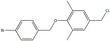 2-[(4-bromophenyl)methoxy]-5-(chloromethyl)-1,3-dimethylbenzene Structure