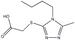 2-[(4-butyl-5-methyl-4H-1,2,4-triazol-3-yl)sulfanyl]acetic acid Struktur