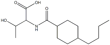 2-[(4-butylcyclohexyl)formamido]-3-hydroxybutanoic acid,,结构式