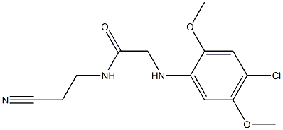 2-[(4-chloro-2,5-dimethoxyphenyl)amino]-N-(2-cyanoethyl)acetamide,,结构式