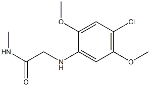 2-[(4-chloro-2,5-dimethoxyphenyl)amino]-N-methylacetamide,,结构式