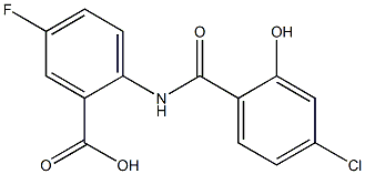 2-[(4-chloro-2-hydroxybenzene)amido]-5-fluorobenzoic acid|