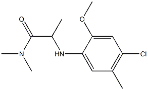 2-[(4-chloro-2-methoxy-5-methylphenyl)amino]-N,N-dimethylpropanamide,,结构式