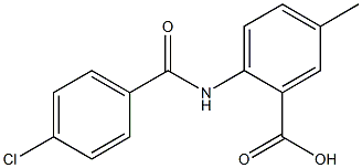 2-[(4-chlorobenzene)amido]-5-methylbenzoic acid,,结构式