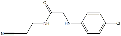 2-[(4-chlorophenyl)amino]-N-(2-cyanoethyl)acetamide Structure