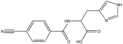 2-[(4-cyanobenzoyl)amino]-3-(1H-imidazol-4-yl)propanoic acid Structure