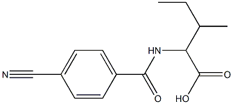 2-[(4-cyanobenzoyl)amino]-3-methylpentanoic acid 结构式