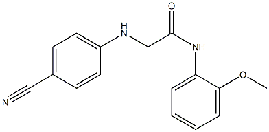 2-[(4-cyanophenyl)amino]-N-(2-methoxyphenyl)acetamide,,结构式