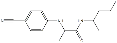 2-[(4-cyanophenyl)amino]-N-(pentan-2-yl)propanamide Structure